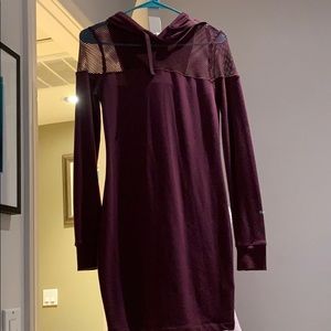 mesh sweatshirt dress